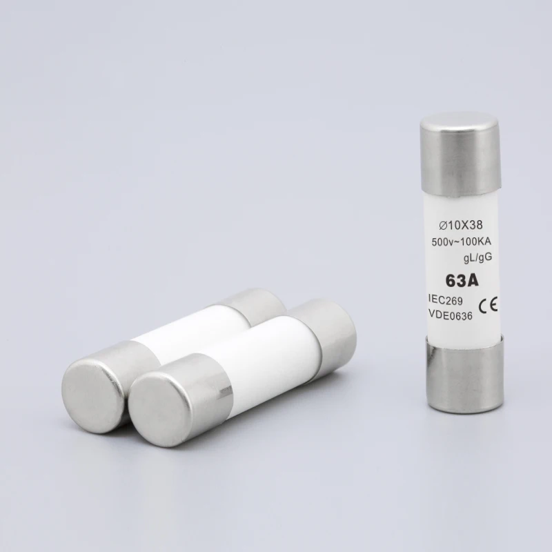 Ceramic Thermal Fuse Contacts 2A 4A 6A 8A 10A 16A 230V/690V 10-100KA Cylindrical Fuse 250v