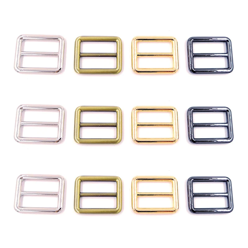 25mm Alloy Tri Glide Buckle Square Slider Buckle Bags Parts Hardware For Bag Strap Webbing Adjustable Buckles