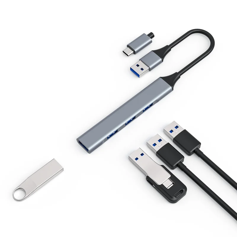 Недорогая док-станция 4 в 1 usb c порта 3 0 для ноутбука поддержка одновременной работы с несколькими