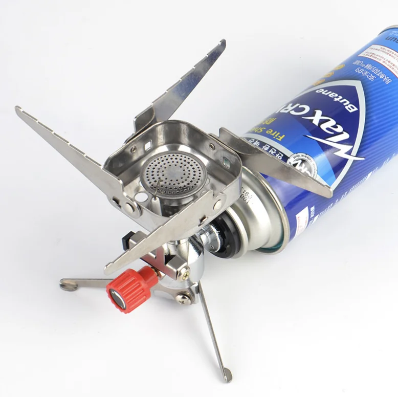 Outdoor Mini Portable Camping Gas Stove Folding Camping Stove Applicable to Long Gas Tank