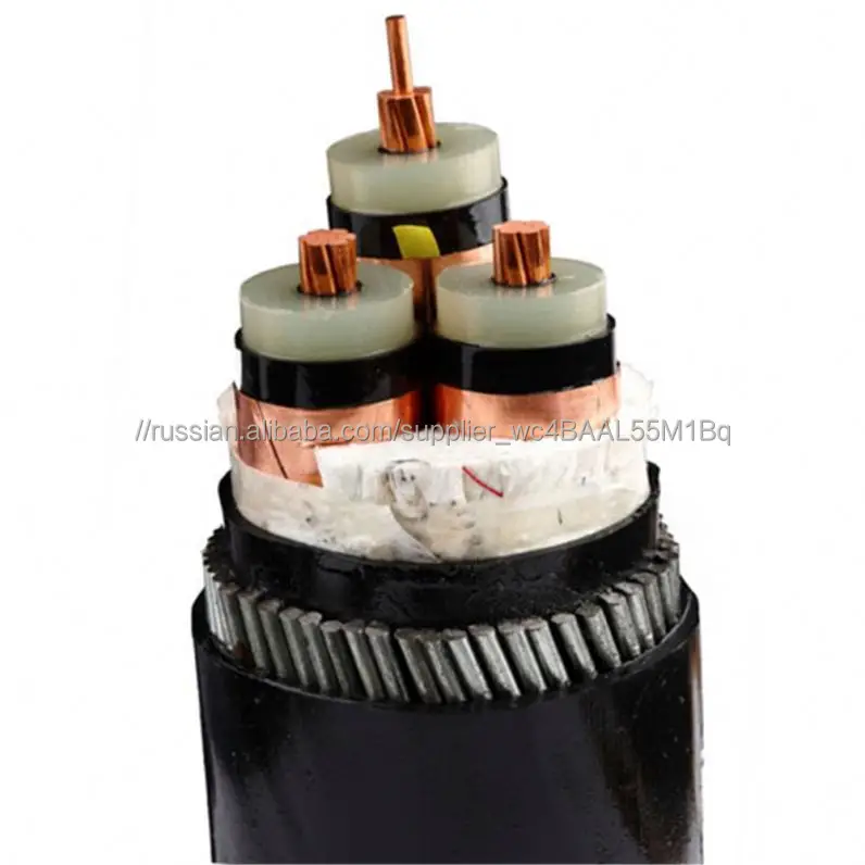 11/20kv медный провод 3 жильный кабель с изоляцией из сшитого полиэтилена питания от производителя OEM