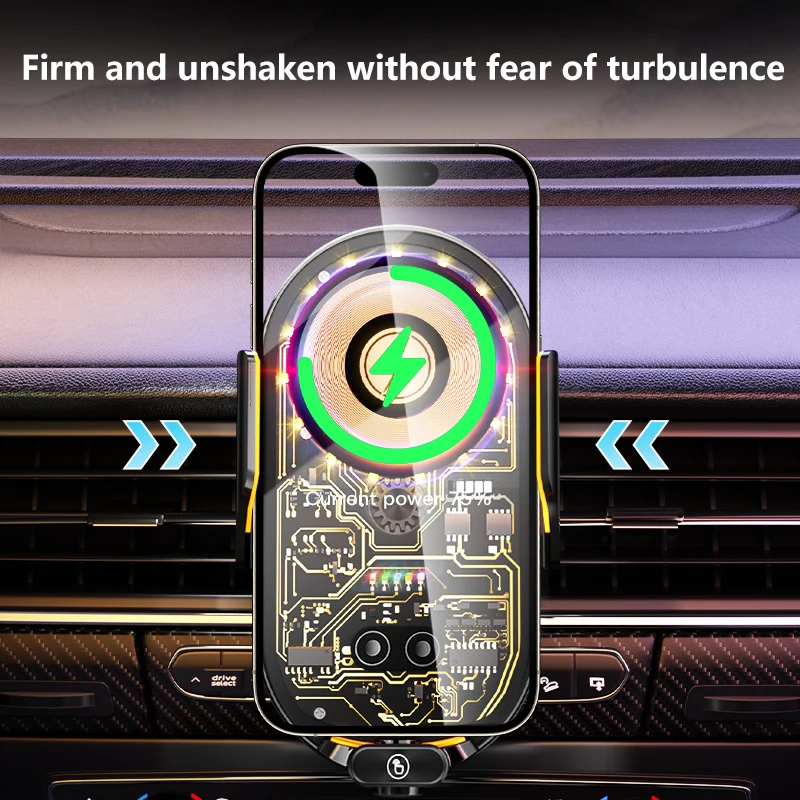 Smart Wireless Car Phone Stand Universal  Mobile Phone Holder for Cars 66w Fast Charging Wireless Fast Charging Phone Holder