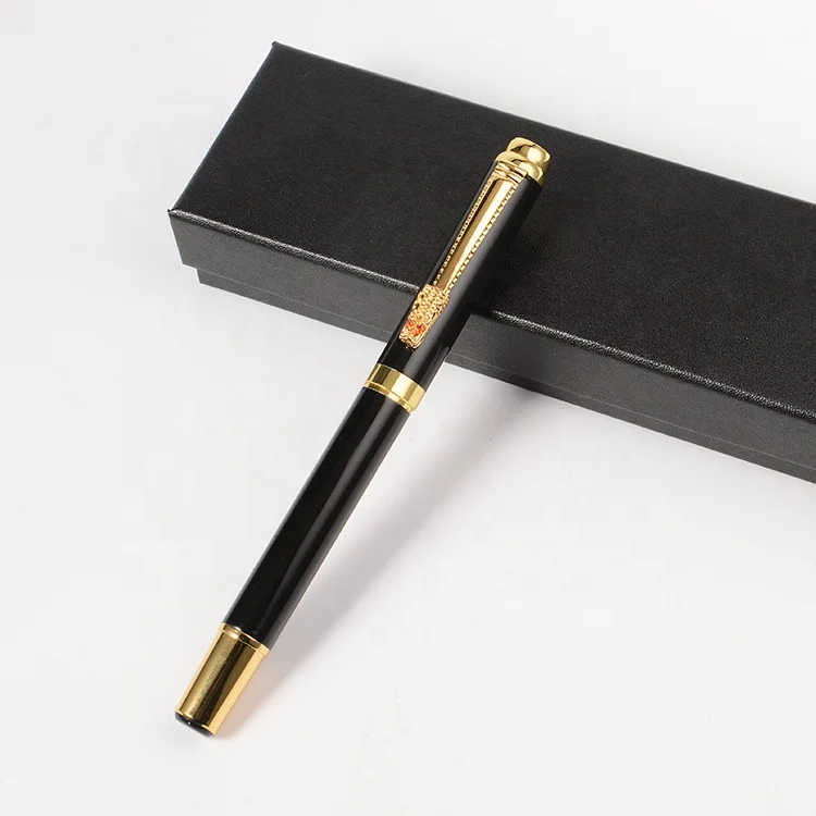 Wholesale Business Pen Gift Set Promotion Souvenir Metal Roller Pen With Paper Box