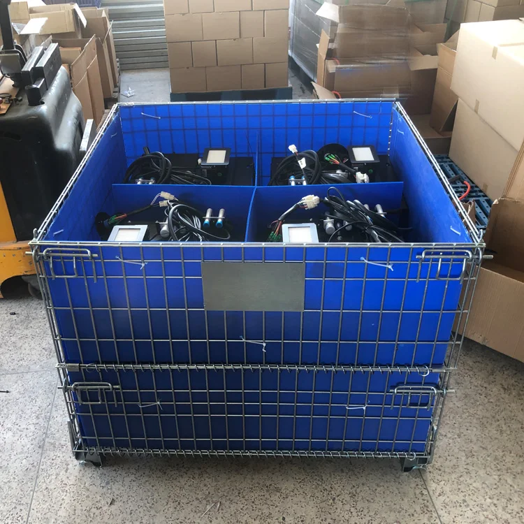 Customized Wire Mesh Container with Divided Compartments for Cables and Auto Parts