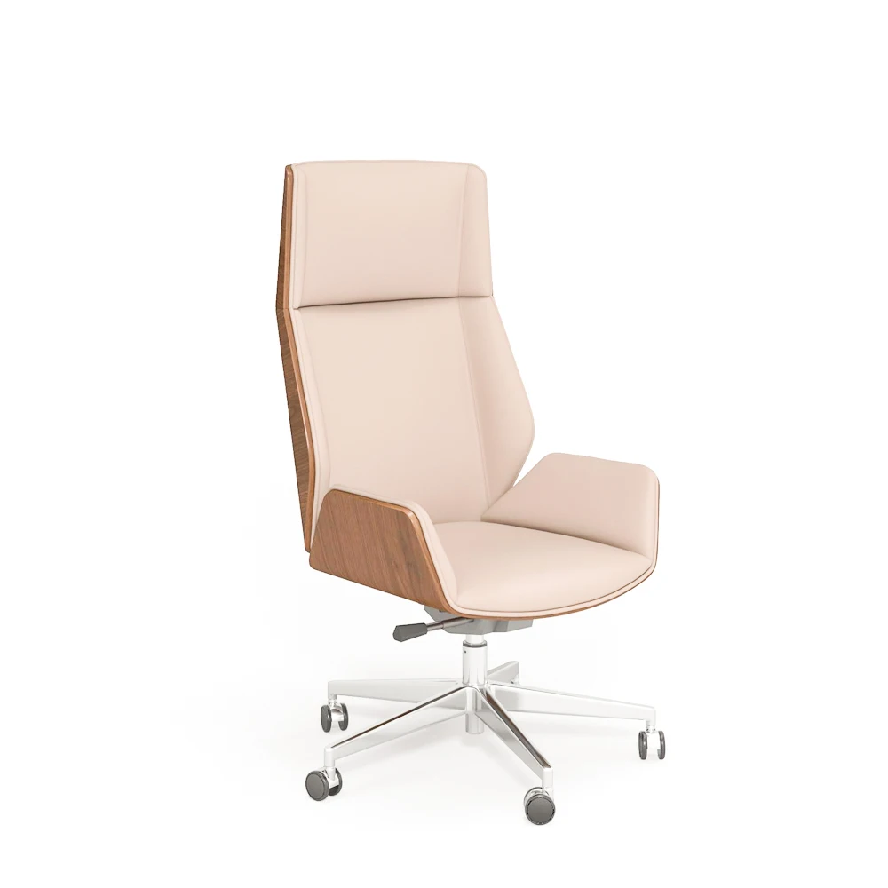 High-back Leather Ergonomic boss Office Chair Lift Swivel Office Chair Luxury CEO Executive Office Chair  Engineering Furniture