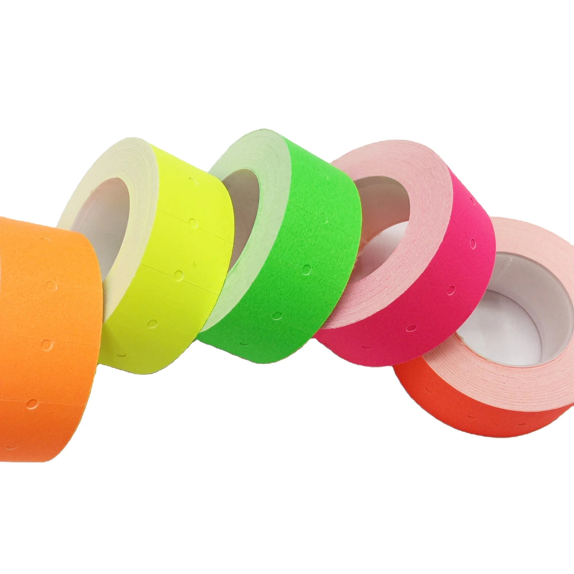 Mexico hot sale 5500 Fluorescent color price label red/green/yellow/purple/orange self adhesive supermarket tag price sticker