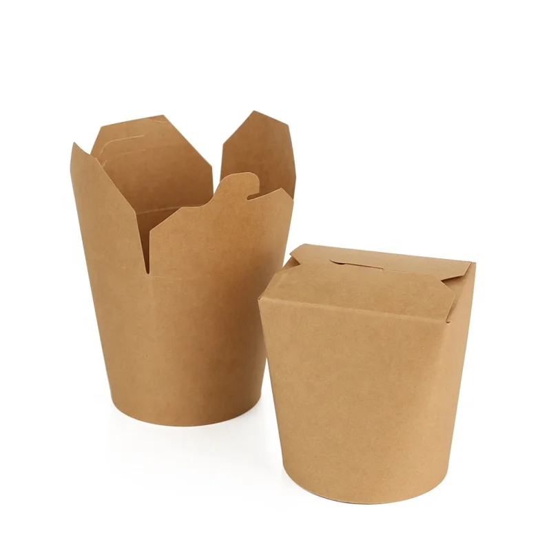 customer printed disposable paper noodle box printing kebab box Biodegradable Food Packaging Paper Box
