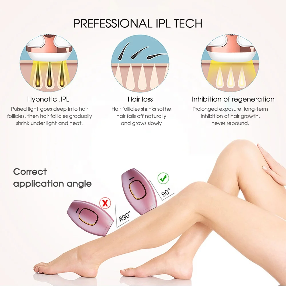 Ipl Hair Removal Instrument Home Beauty Salon Body Three-In-One Laser Hair Removal Instrument Handheld Photon Shaver