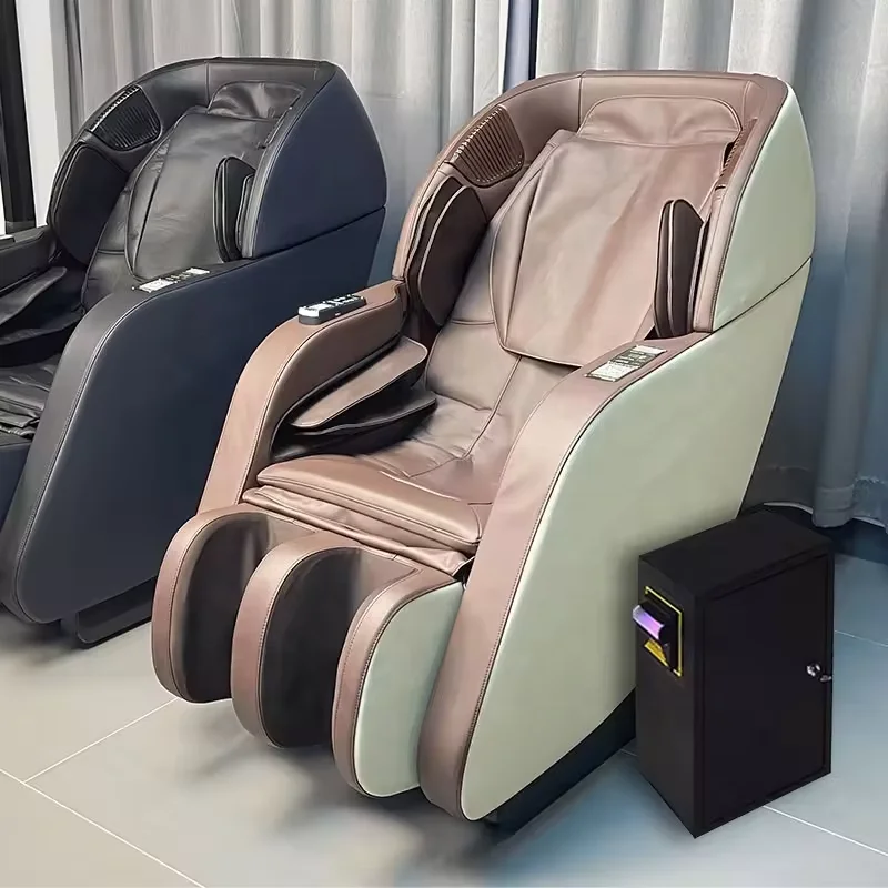 Торговый массажный стул с нулевой гравитацией 4D коммерческое использование подушки безопасности для всего тела Массажное кресло монетоприемным управлением