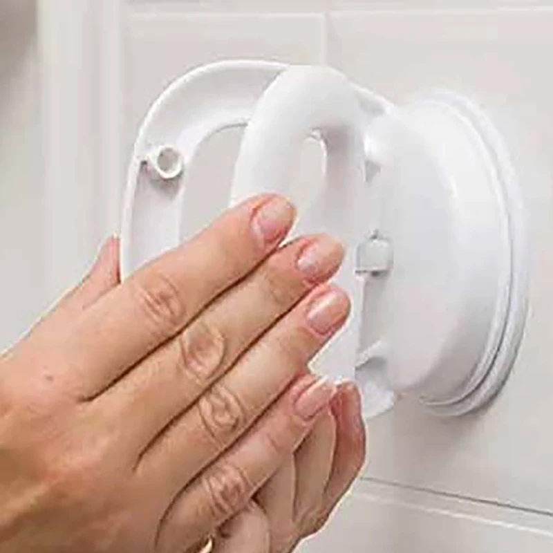 New Portable Shower Grab Bar Suction White Round Helping Handle Customized Suction Cup Grab Bar