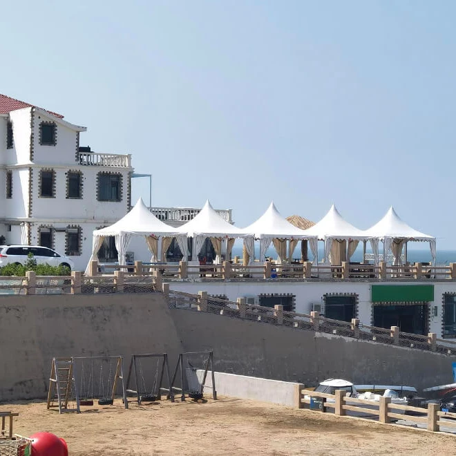 Accept Customized White PVC Gazebos Luxury Outdoor Event Exhibition Marquee Pagoda Party Wedding Festival Tent