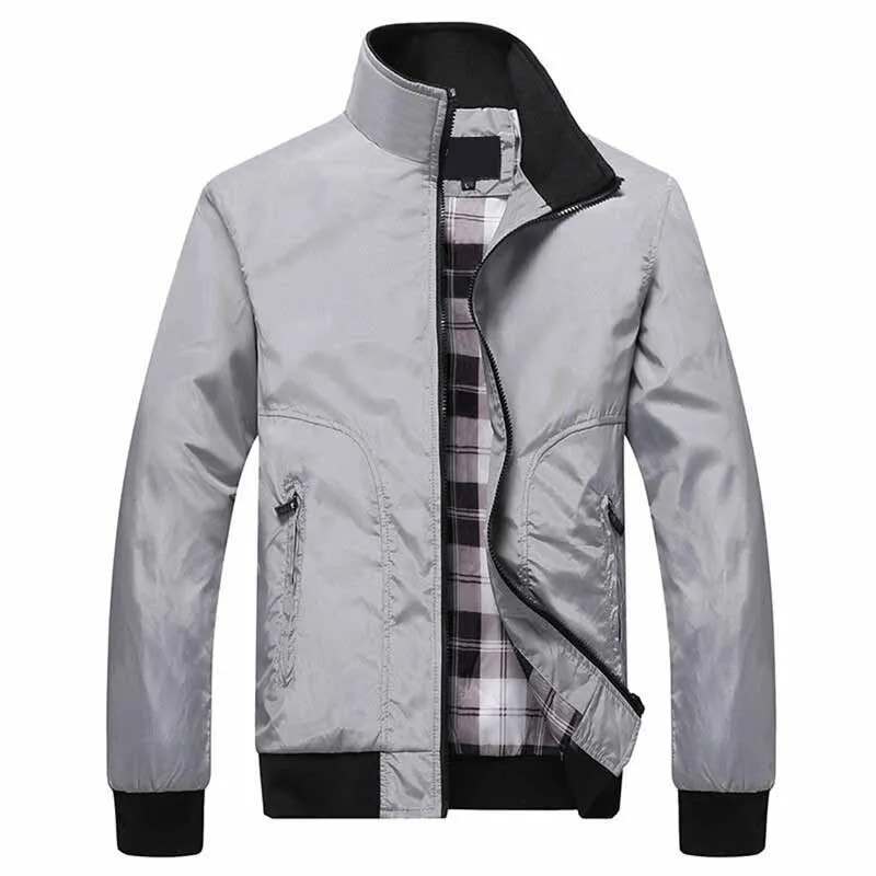 2021 Unisex Safari Jacket Long Sleeve Stand Collar Style Full Front Zipper Waterproof Canvas Print Pattern Plus Size Windbreaker