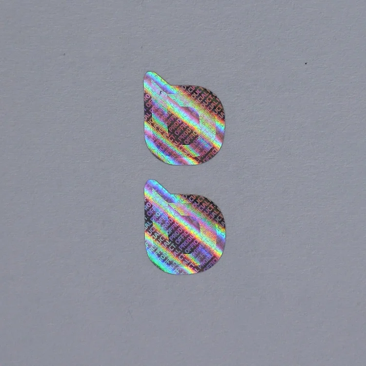 Custom Holographic Label Holographic Logo Sticker Anti Counterfeiting Label Silver Hologram sticker Printing