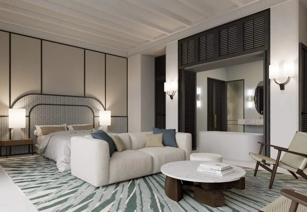 Luxury Hotel Bedroom Furniture Bedroom Sets Modern Wooden Furniture Bed Wood for 5-star Foshan Solid Turkey Model Bedroom Sets