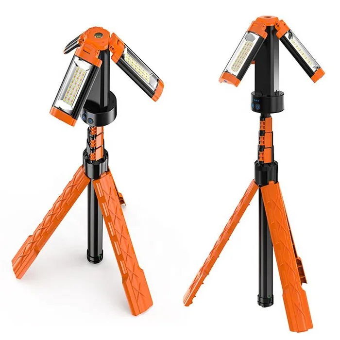 Portable Cordless Tripod LED Work Light High Lumen Inspection Work Lamp Flashlight Type-C Rechargeable magnetic Camping Lantern