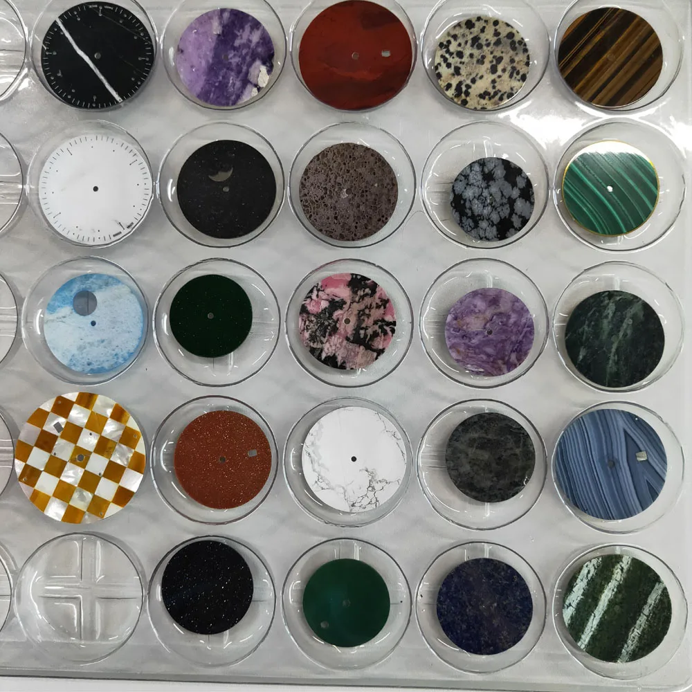 Stone Dials Fashion Natural Malachite Material Custom logo Watch Dial parts