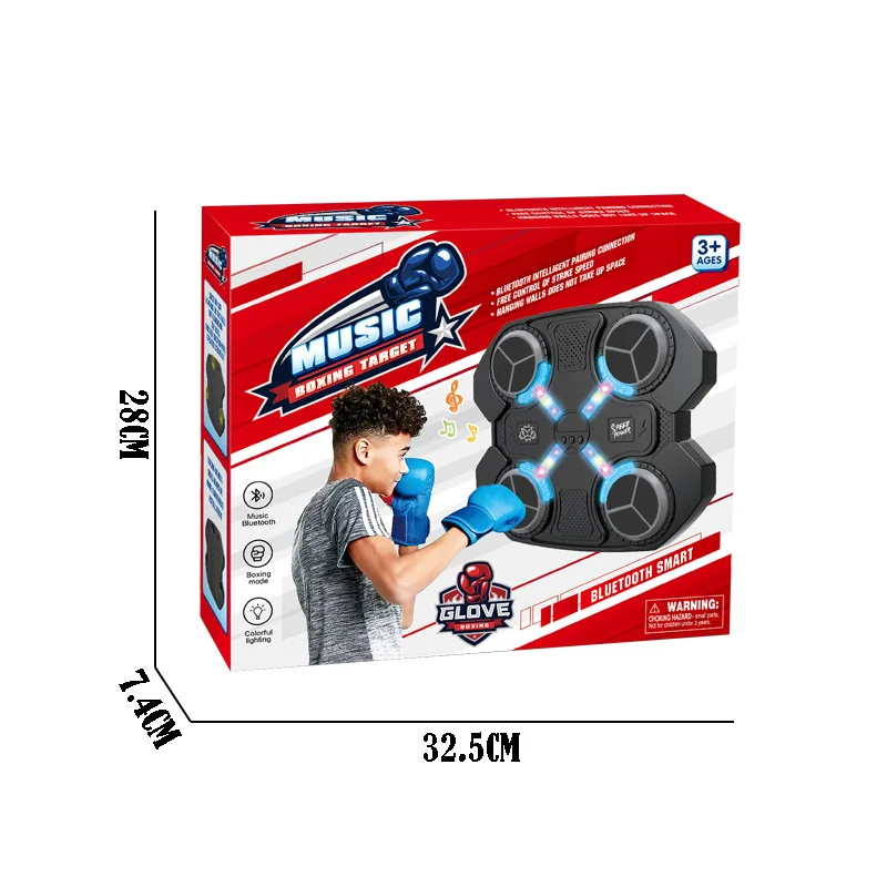 ENJOYSTAR 2024 New Arrival On Wall Boxing Training Machine With Bluetooth Connect Indoor Sport Toy Light Music Boxing Target Set