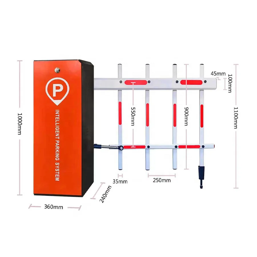 Automatic Heavy Duty Industrial Automatic Boom Road Barrier Gate Car Parking Lot System With Traffic Signal Lights