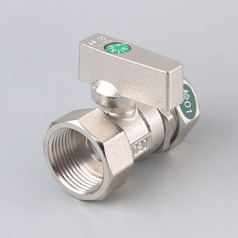 303  16~25mm brass female compression butterfly long handle ball valve floor heating pex pipe fittings