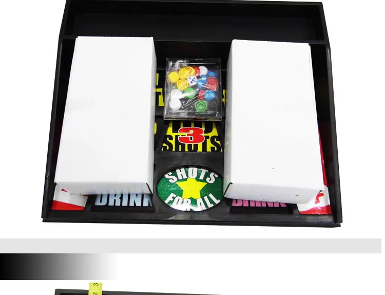 Wholesale Custom Classic Tabletop Drinking Game 6 Shot Glasses Chips Colored Adults Party Game Set