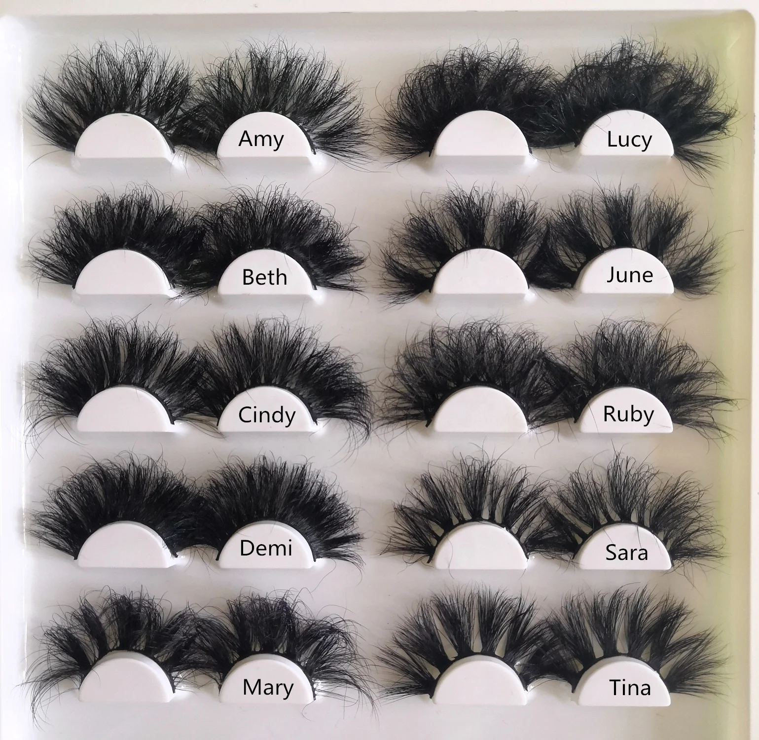 Top Quality Luxury Messy 3D 5D 6D 25mm 27mm Fluffy Curly Thick Dramatic Long Mink Lashes