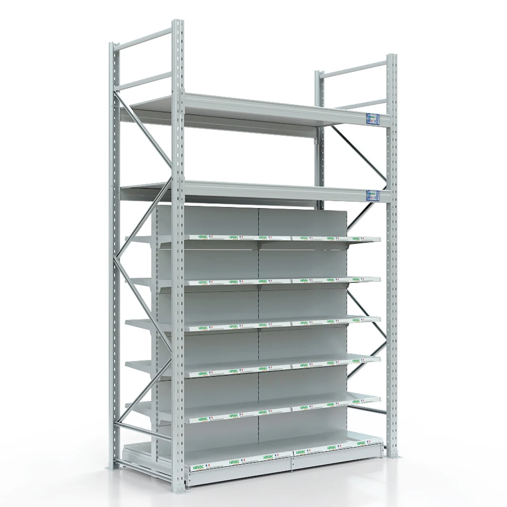 Heavy duty gondola shelving for big hardware store