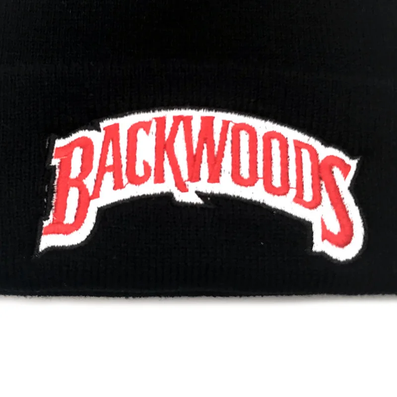 
2021 New Fashion Hip Hop Backwoods Knitting Black White Winter Beanie Hat For Men And Women 