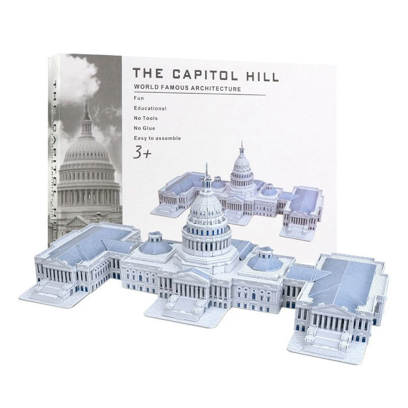 2024 New Education Kids Toy Wholesale Custom Famous Building Stadium Model DIY Assemble Paper 3D Puzzle