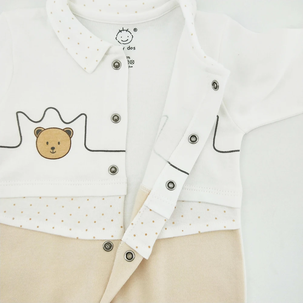 OEM service available baby rompers comfortable cartoon printing baby onesie Oeko tex standard baby clothes