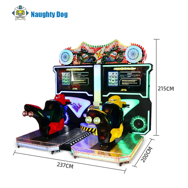 High quality Double Player Coin Operated Arcade Motorcycle Game Machine Racing Simulator Ride Motor Game for Game Center