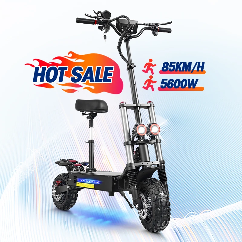 Hub motor 60v 5600w 11 inch electric scooter electric scooter 5600w powerful high speed