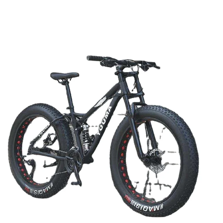 26' 21 speed shimano Full suspension  downhill  fat tyre bicycle for men fat bike in promotion