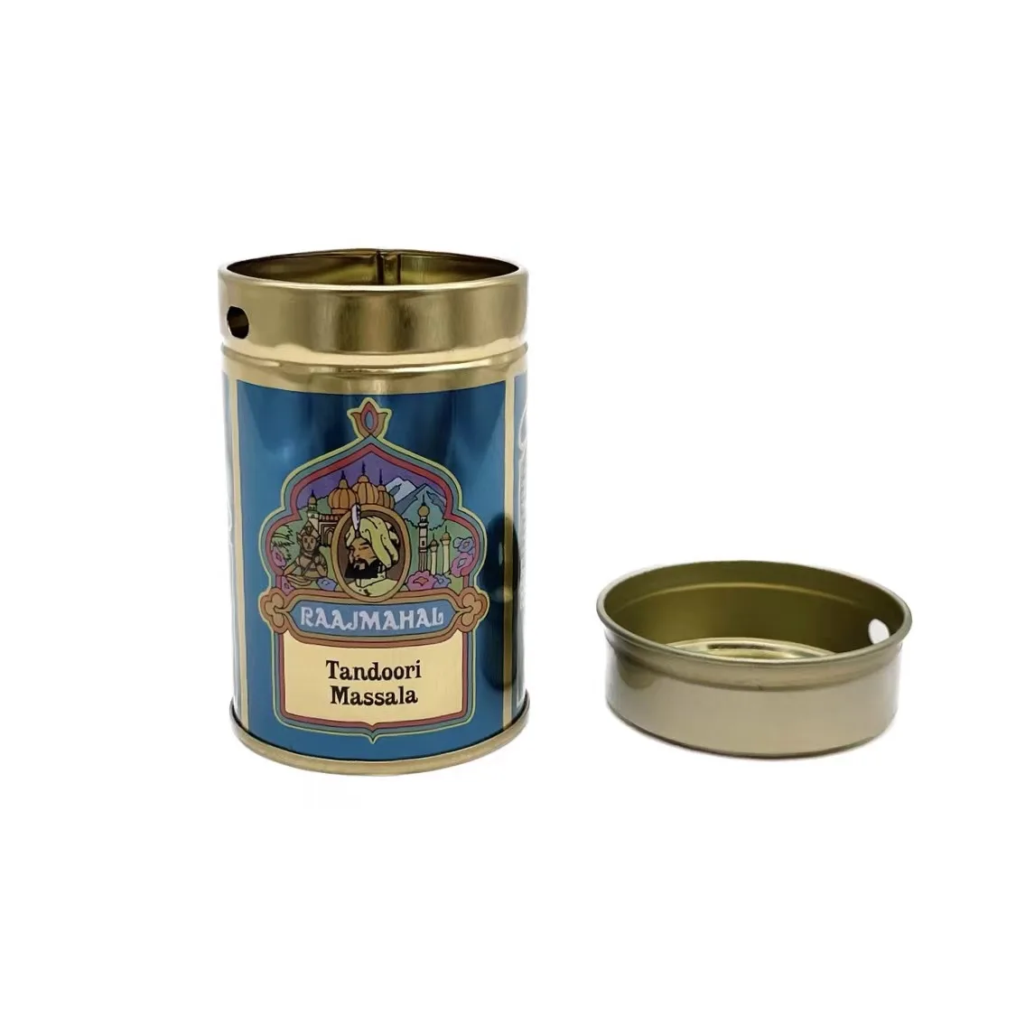 Round Tin Spice Tank Seasoning Storage Container Small Tin Can for Salt Pepper Kitchen Use