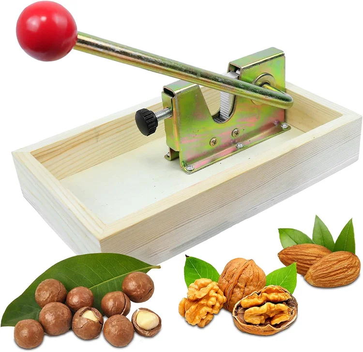 Wooden Hand Opareted Cashew Walnuts Macadamia Pecan Nuts Cracker Opener Machine Nutcracker