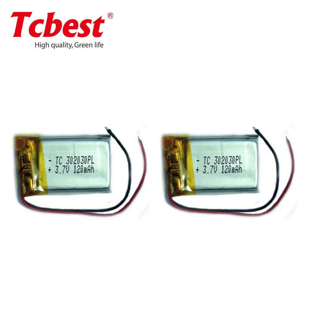 3. 7V polymer li-ion battery TC302030 polymer lithium battery 140mah for Consumer Electronics