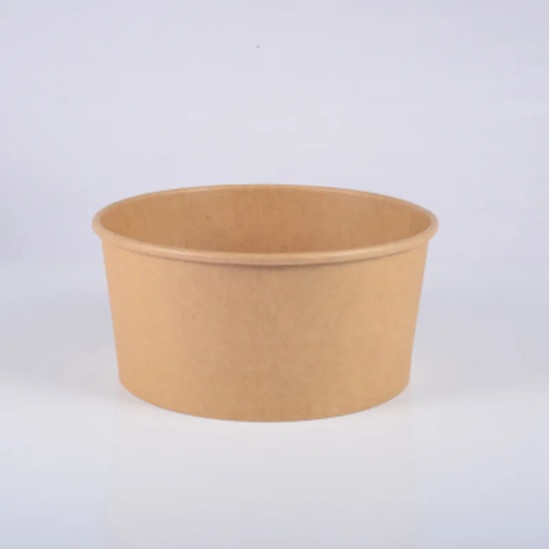 Hot sale eco-friendly oil-proof kraft paper soup bowl can be packed and taken away