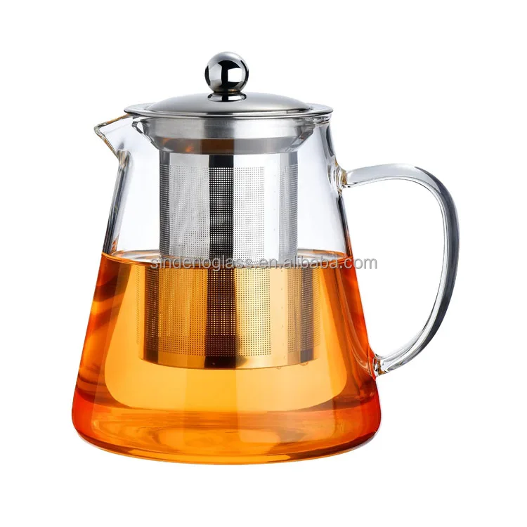 Borosilicate Glass Blooming Tea Maker  550ml 750ml 950ml 1300ml Glass Teapot With Infuser