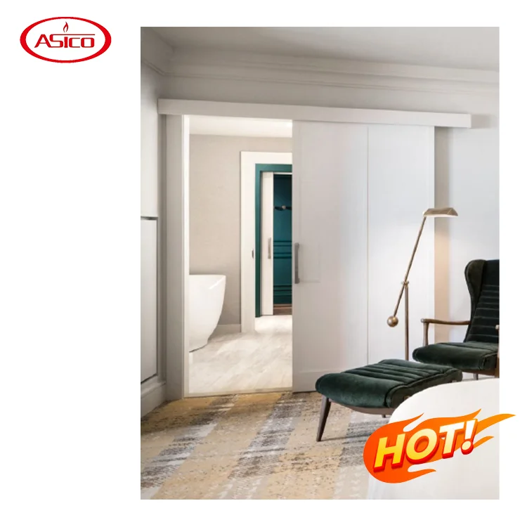 Customized Kitchen Cabinet Sliding Door With Classical American Flat Track Barn Door Hardware