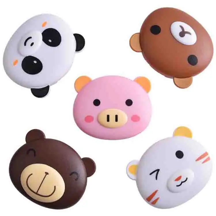 
Bulk Wholesale Travel Portable Custom Various Designers Cute Cartoon Color Box Eye Contact Lens Case 