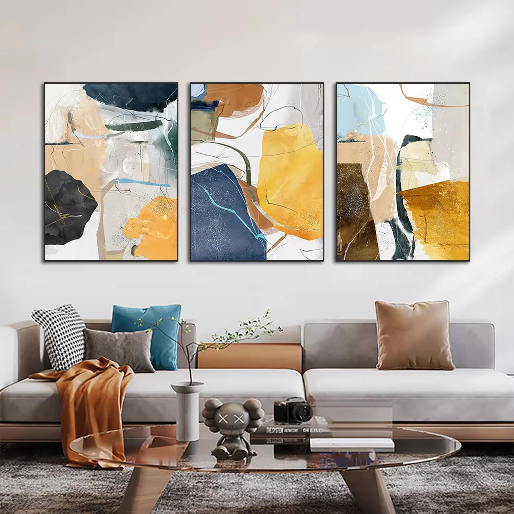 Customized Printed Modern Abstract Wall Pictures Arts Canvas Painting For Home Decoration