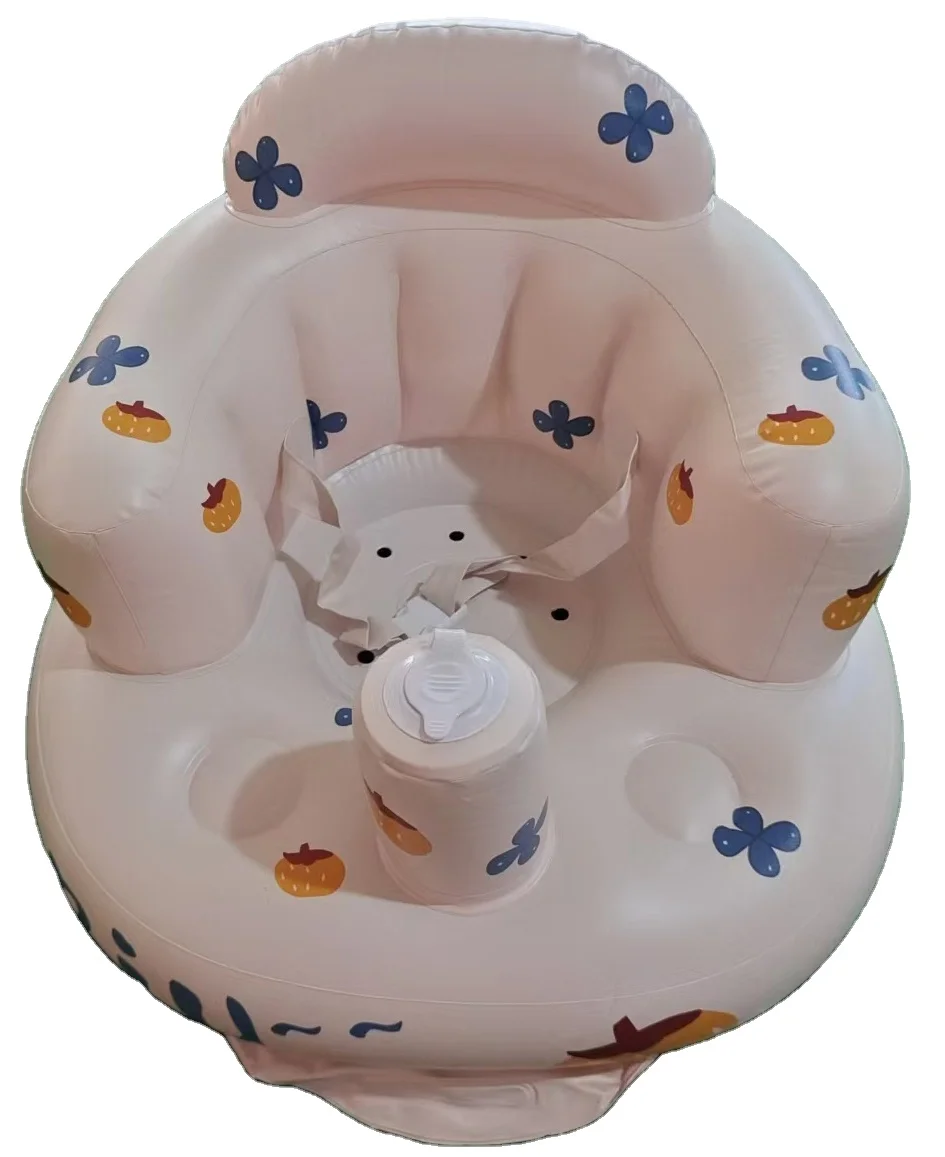 Baby Inflatable Seat With Safety Belt PVC Inflatable Seat With Press Pump Baby Inflatable Sofa