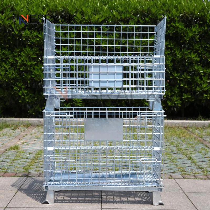 Best selling warehouse stacking wire mesh pallet storage cage