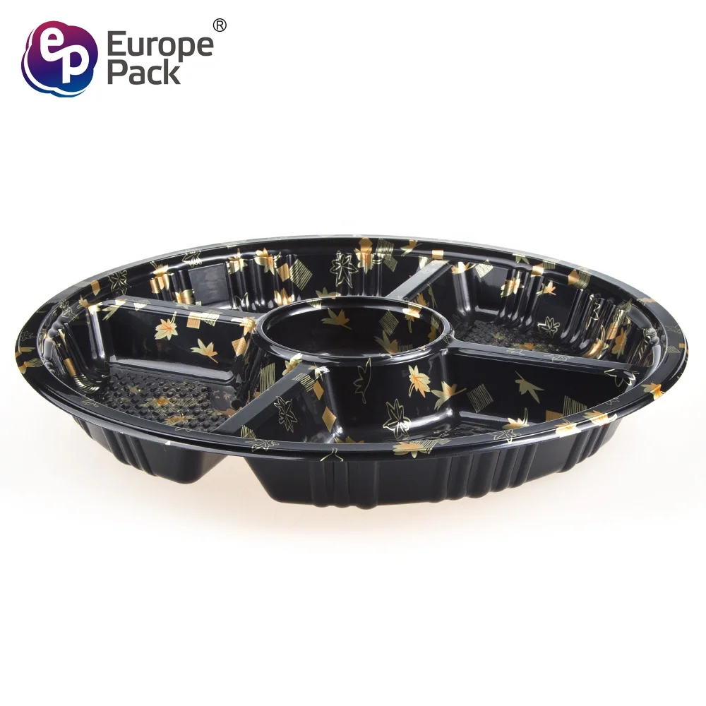 Round shape disposable take ou sushi box plastic