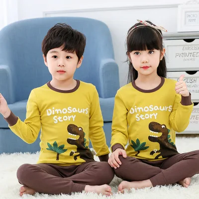 
Kids Pajamas Boys Girls 2 Piece pjs Set Animal Prints 100% Cotton (Size 100cm 160cm)  (62416337596)