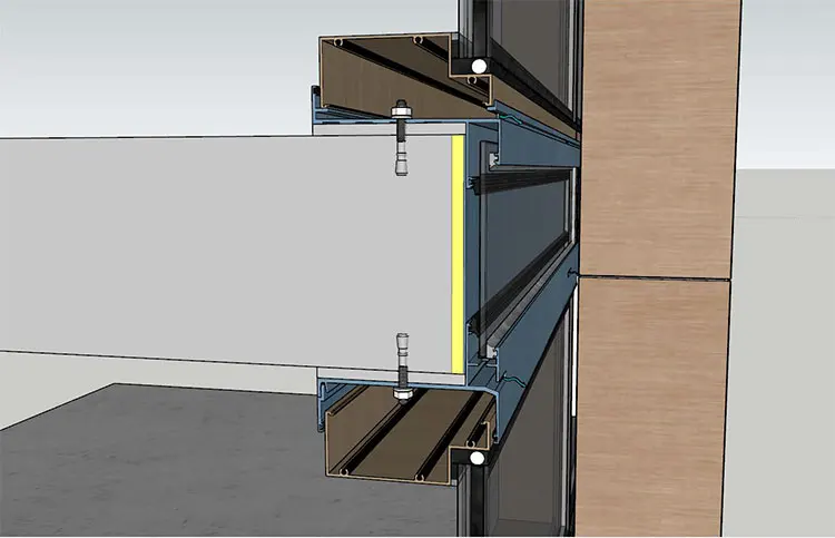 Commercial Custom Building Exterior Structure Facades Solution Aluminum Glass Unitized Curtain Wall