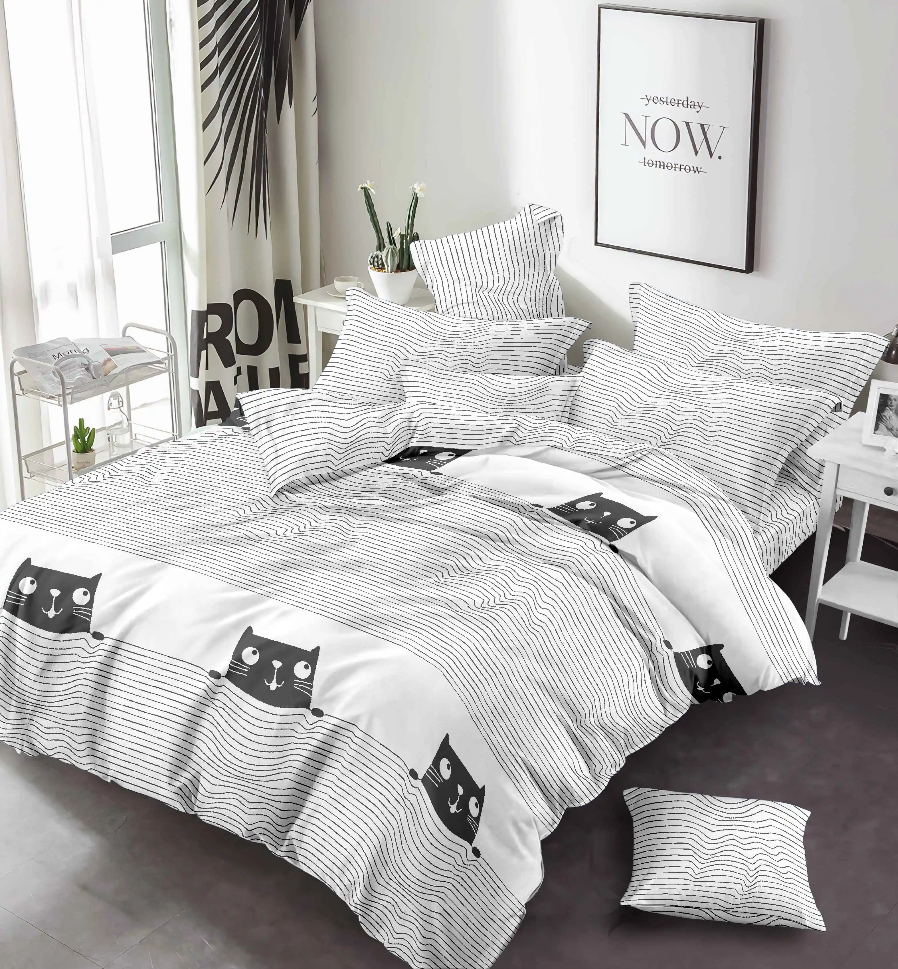 Wholesale cheap fashion textile home floral print 100 polyester fabric for making bedding set