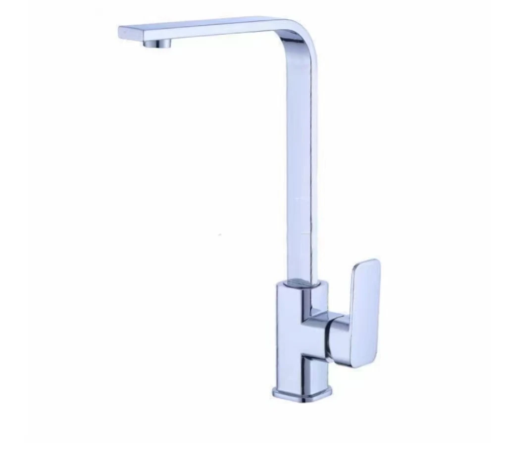 Kitchen faucet copper base square tube polished brushed painting.