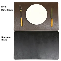 Tabletex Retro style surface texture has textured leather Placemat Use in high-end restaurants Table Mat