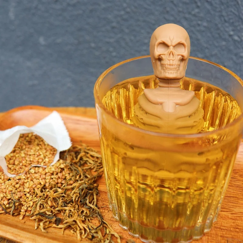 New Human Skeleton Halloween Silicone Tea Infuser