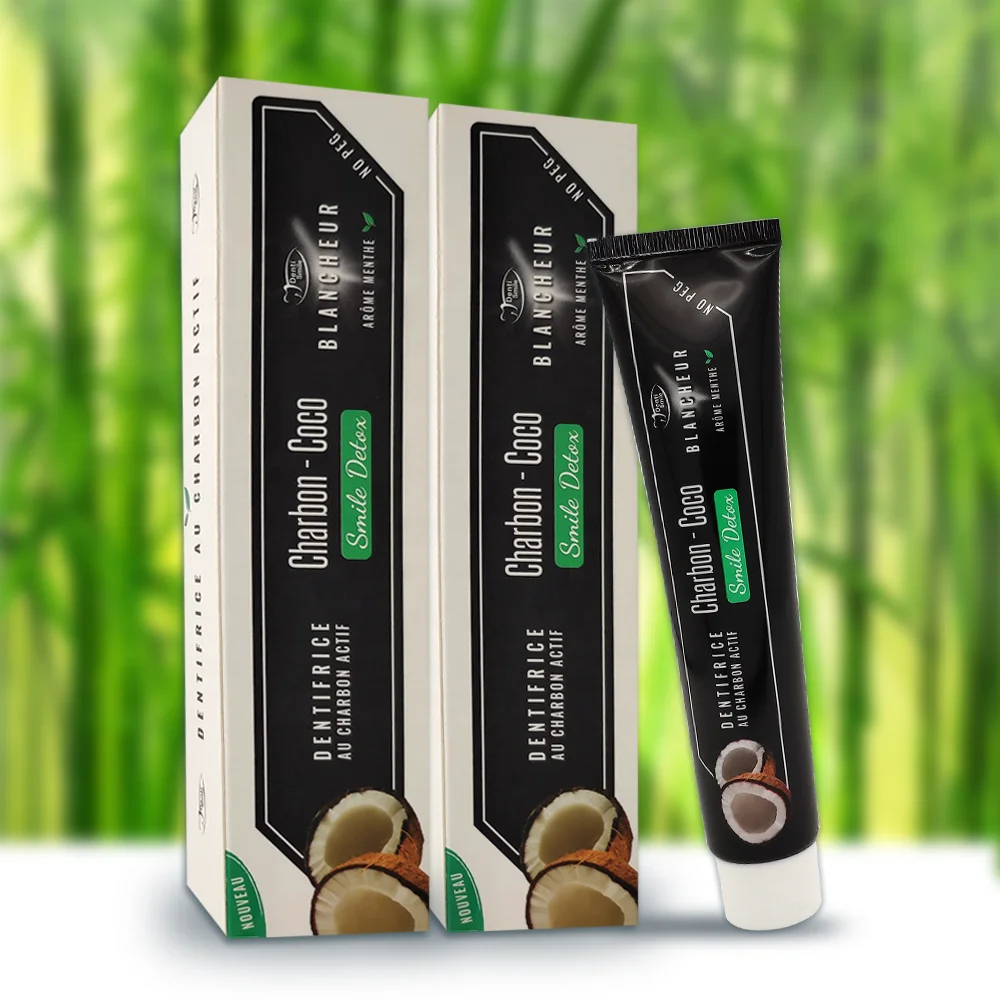 
OEM Private Label Brand Tooth paste Activated Bamboo Charcoal Whitening Toothpaste 